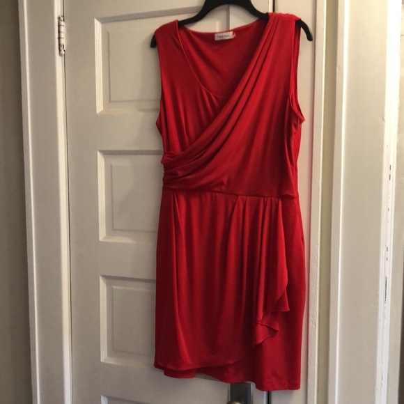 Red Calvin Klein Dress Size 12 - Picture 2 of 11
